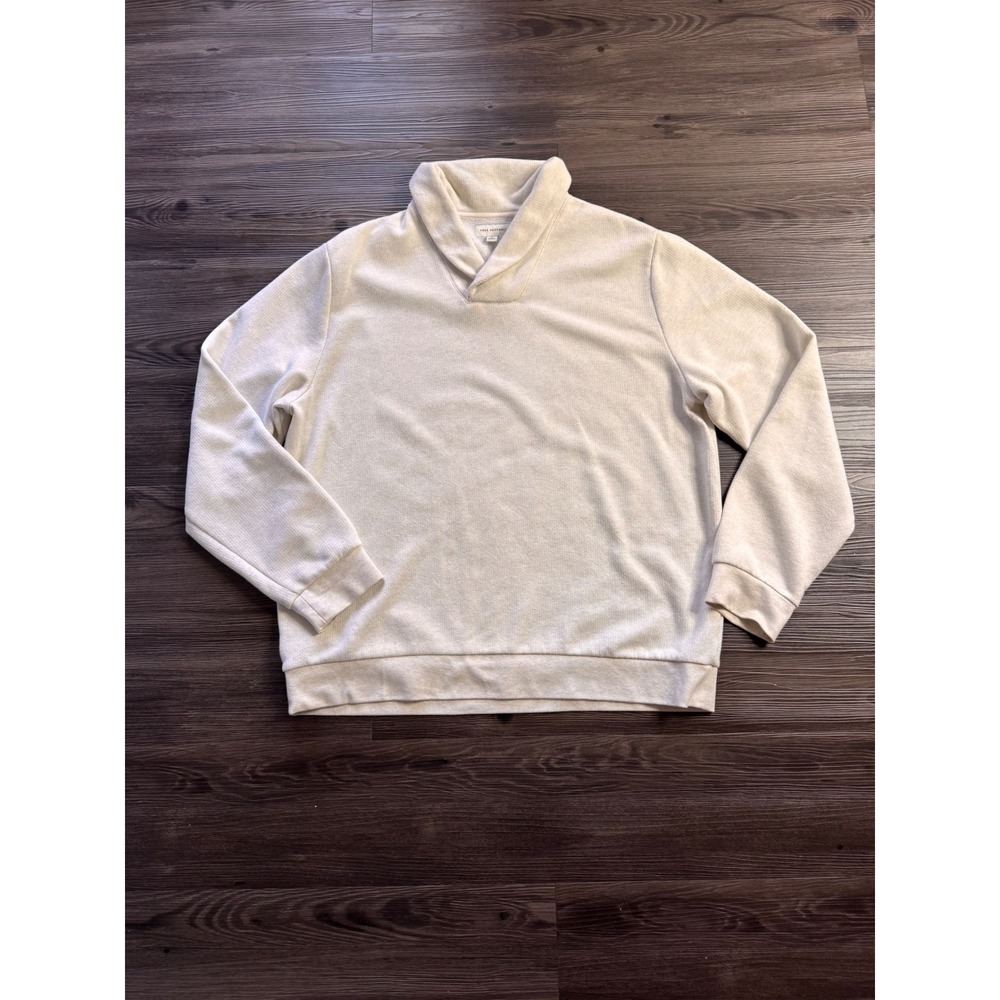 Free Assembly Mens Shawl Collar Sweatshirt Oatmeal Heather XL Fall
 minimalist
